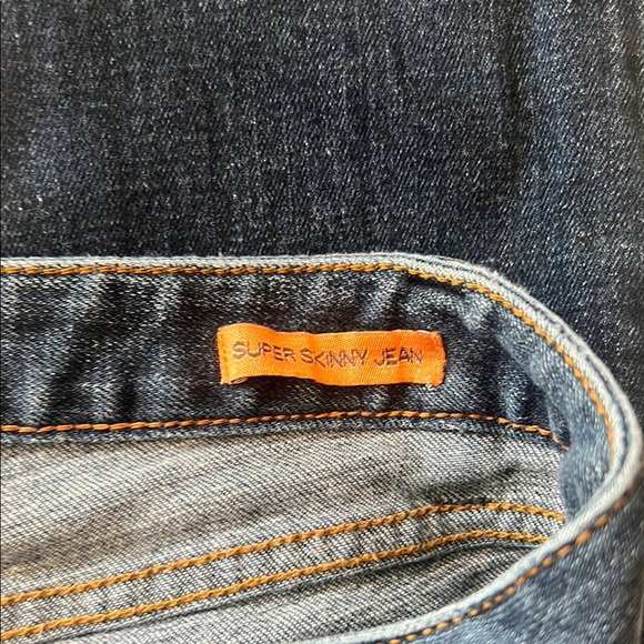 Tory Burch Blue Skinny Jeans with Stretch - Picture 3 of 10